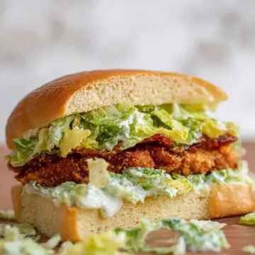 Crispy Chicken Caesar Sandwiches.