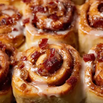 Bourbon Maple Bacon Cinnamon Rolls