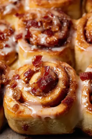 Bourbon Maple Bacon Cinnamon Rolls