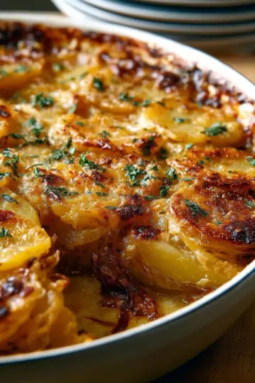 French Onion Potatoes au Gratin