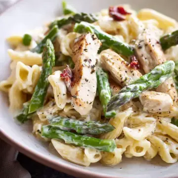 Creamy Chicken and Asparagus Pasta