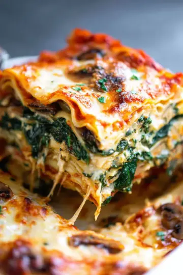 Spinach Mushroom Lasagna