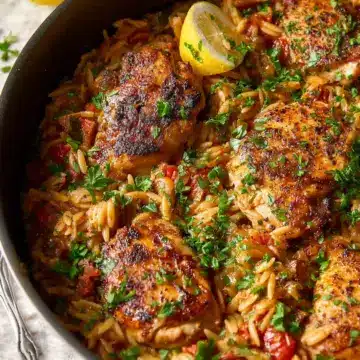 One Pot Cajun Chicken and Orzo