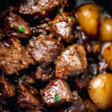 Slow Cooker Garlic Butter Beef Bites