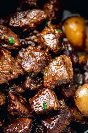 Slow Cooker Garlic Butter Beef Bites