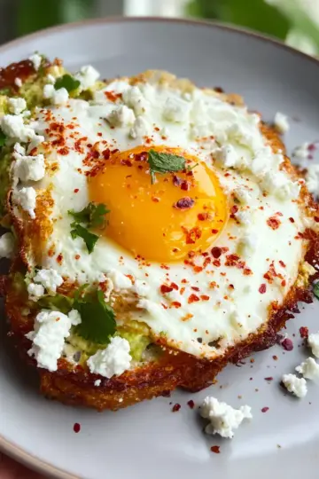Viral fried egg with feta