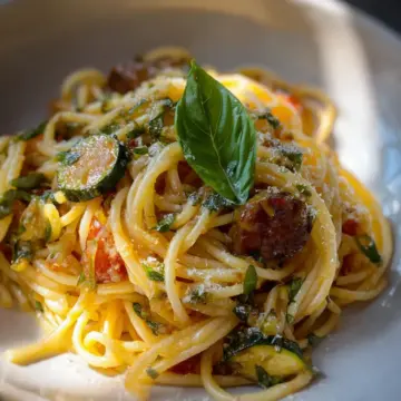 Spaghetti alla nerano (Spaghetti aux courgettes)