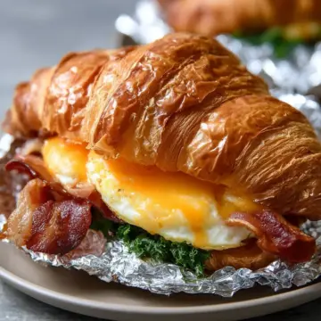 Croissant Breakfast Sandwich (Freezer-Friendly!)