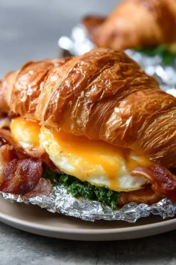 Croissant Breakfast Sandwich (Freezer-Friendly!)