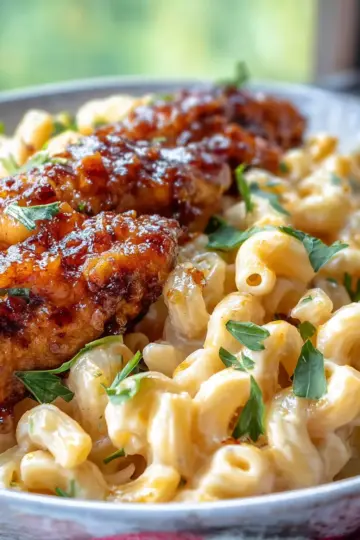 Copycat Applebee’s Honey Pepper Chicken Mac and Cheese