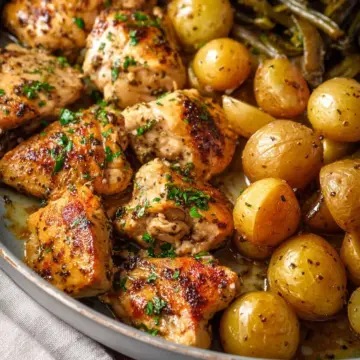 Garlic Butter Chicken and Potato Skillet