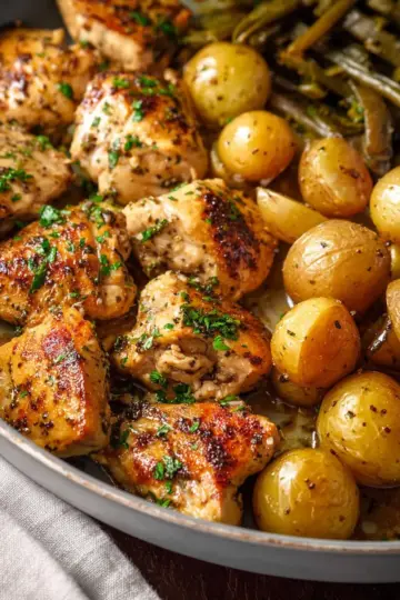 Garlic Butter Chicken and Potato Skillet