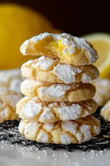 Very Lemon Crinkle Cookies