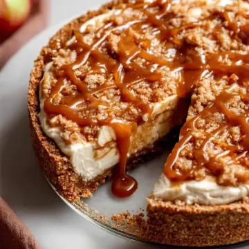 Caramel Apple Cheesecake Pie