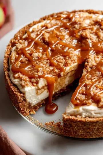 Caramel Apple Cheesecake Pie