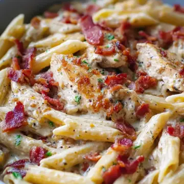 Ranch and Bacon Chicken with Penne Pasta