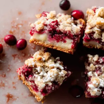 Cranberry Crumble Pie Bars