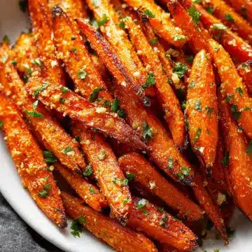 Garlic Parmesan Roasted Carrots