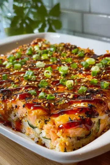 How to Make Salmon Sushi Bake