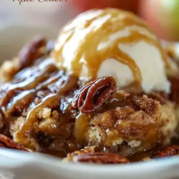 Caramel Apple Pecan Cobbler