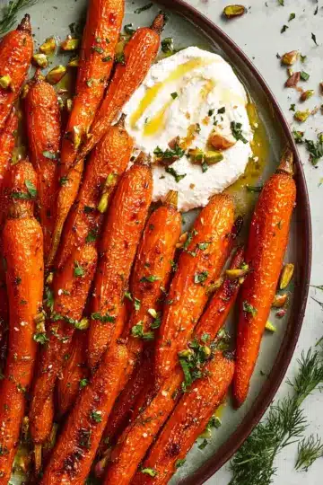 Roasted Carrots with Whipped Feta