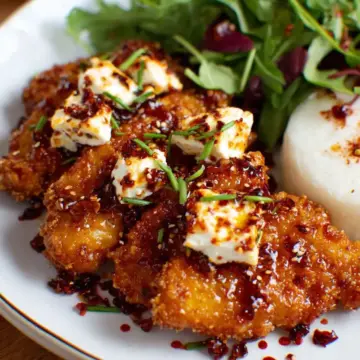 Crispy Hot Honey Feta Chicken