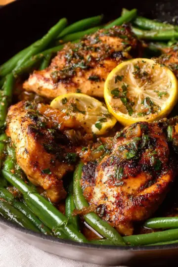 Lemon Garlic Chicken with Green Beans