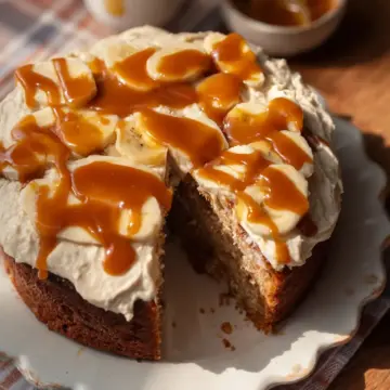 Salted Caramel Banana Cake