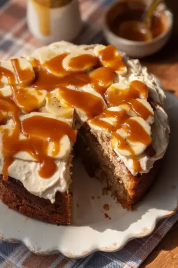 Salted Caramel Banana Cake