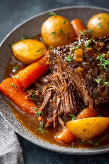Slow Cooker Pot Roast With Gravy