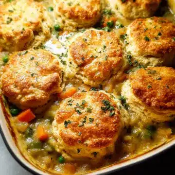 Biscuit & Vegetable Pot Pie (Casserole)