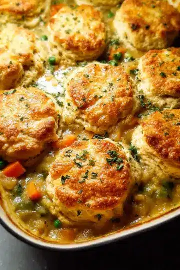 Biscuit & Vegetable Pot Pie (Casserole)
