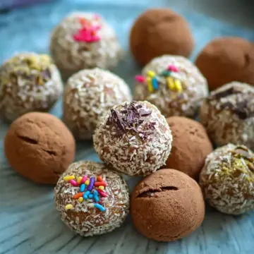 No Bake Birthday Cake Protein Balls