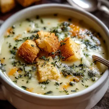 Cheddar Garlic Herb Potato Soup Made Easy in 30 Minutes