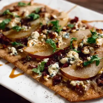 Pear and Gorgonzola Flatbread
