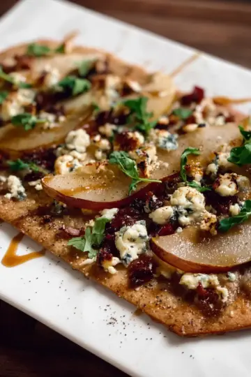 Pear and Gorgonzola Flatbread
