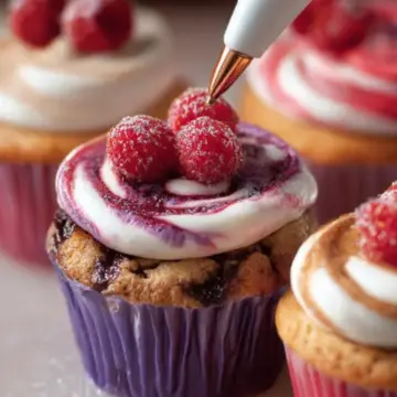 Raspberry Swirl Cupcakes