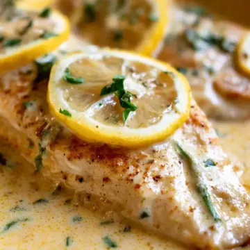 Baked Fish with Lemon Cream Sauce