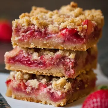 Strawberry Rhubarb Crumb Bars