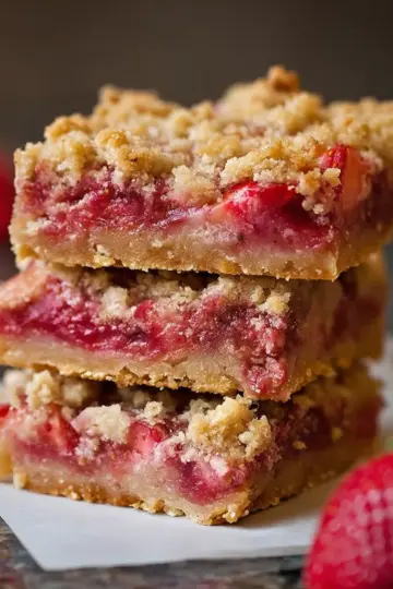 Strawberry Rhubarb Crumb Bars