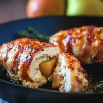 Stuffed Chicken Breast with Prosciutto, Pears and Brie