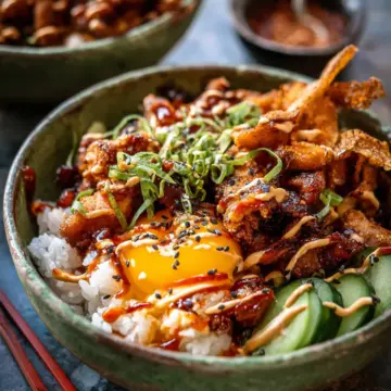 Spicy Chicken Yum Yum Rice Bowls.