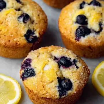 Easy Lemon Blueberry Muffins