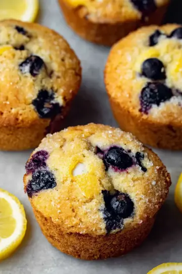 Easy Lemon Blueberry Muffins