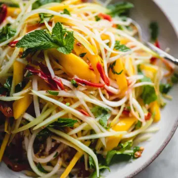 Green Thai Mango Salad (Sweet & Tangy)