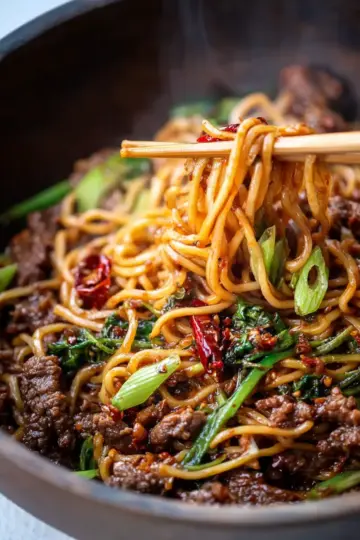 Caramelised Sticky Beef Noodles
