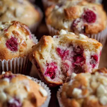 White Chocolate and Raspberry Muffins