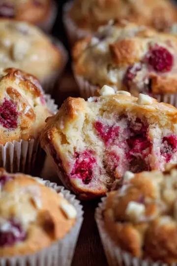 White Chocolate and Raspberry Muffins
