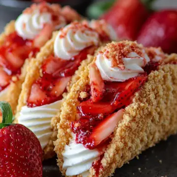 Strawberry Crunch Cheesecake Tacos Recipe