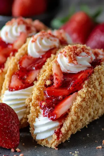 Strawberry Crunch Cheesecake Tacos Recipe